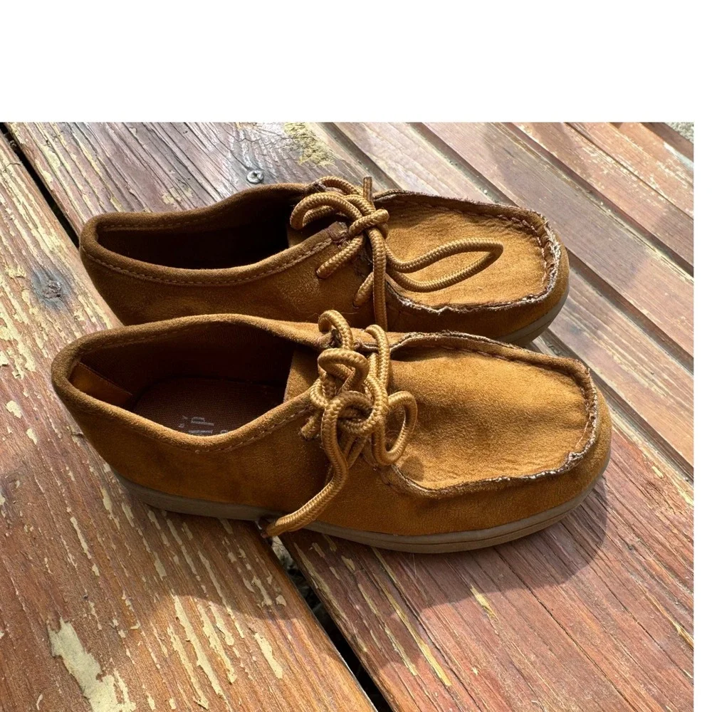Baby Gap Toddler Boys Tan Brown Faux Suede Moc Boots Size‎ 10